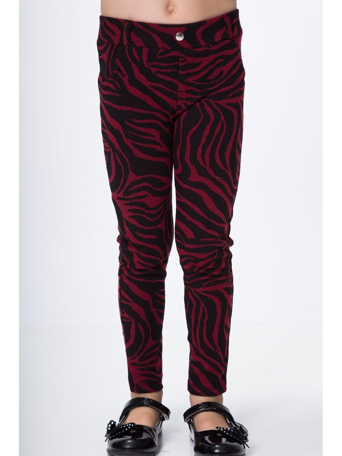 Girls\' black and burgundy trousers NDZ53220 - Online store - Boutique